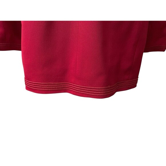 Vintage 80s Ann Taylor Silk Jacket Blazer Size 6 Red Lined Office Preppy - Picture 6 of 14